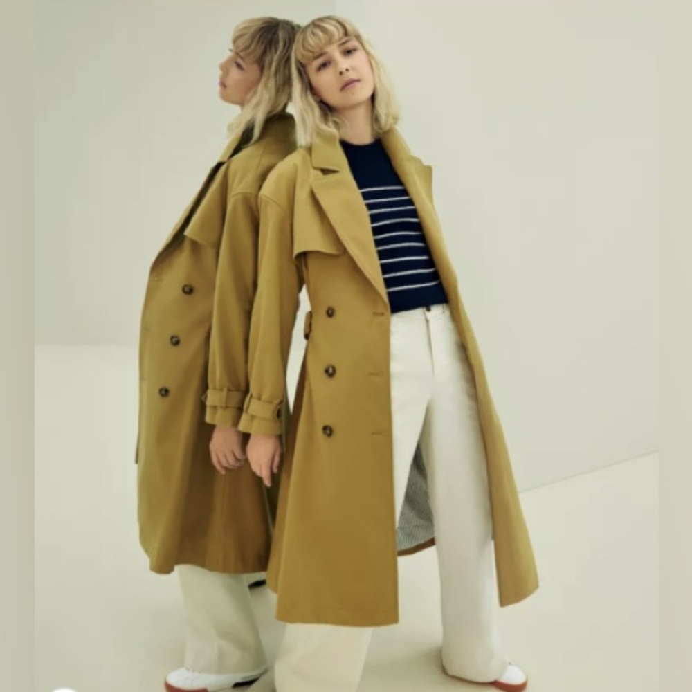 Nili Lotan x Target Women's Pleated Back Trench Coat Khaki NEW NWOT XS